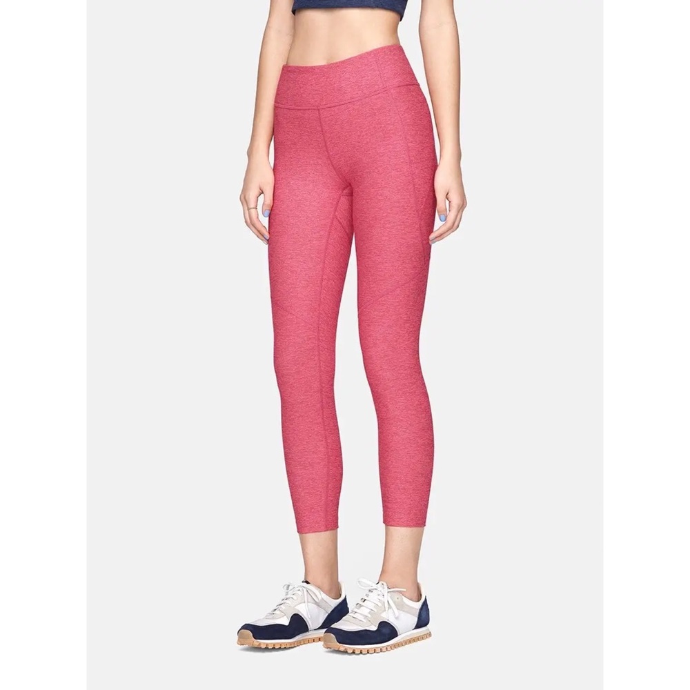 Outdoor Voices Holiday Preppy Casual‎ Pink Flamingo 3/4 Sustainable Legging